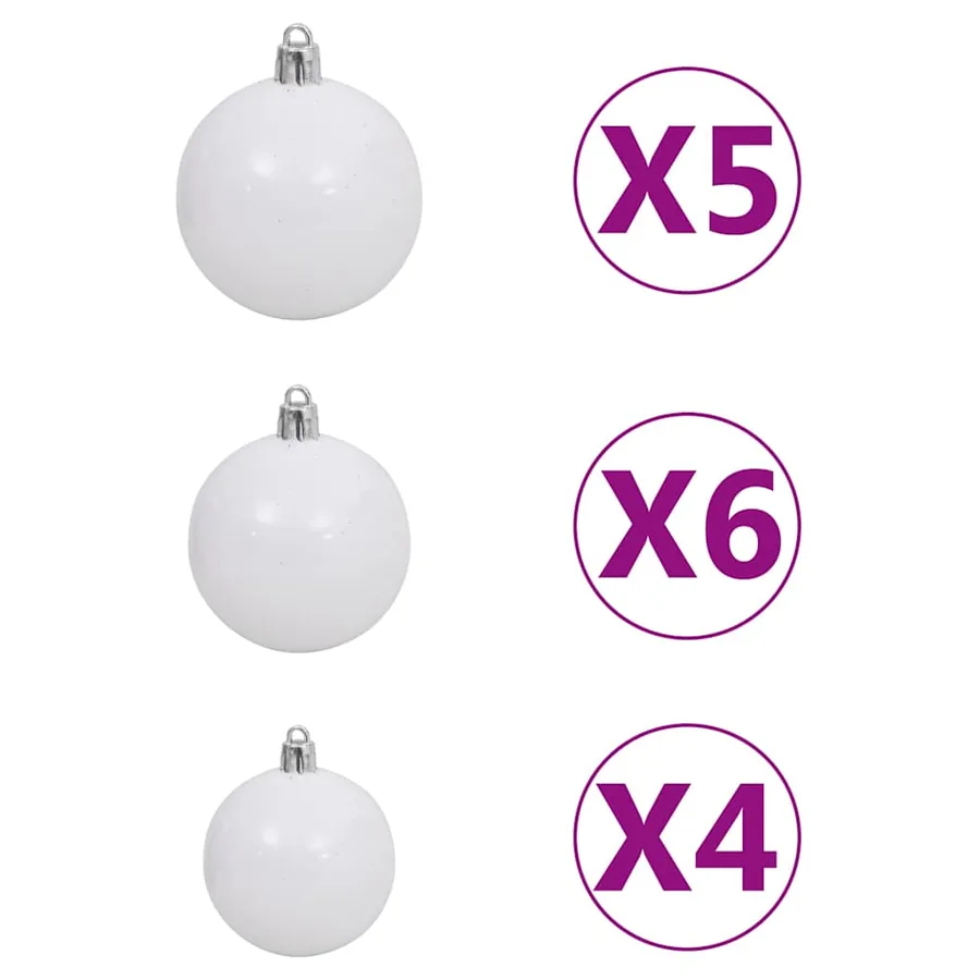 Sapin de Noël artificiel 150 LED&boules&neige floquée 120 cm - 9