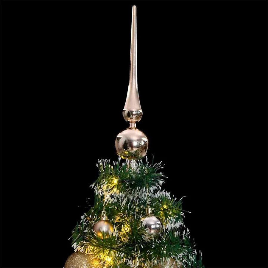 Sapin de Noël artificiel 150 LED&boules&neige floquée 150 cm - 2