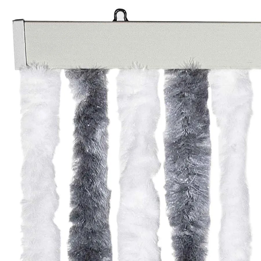 Moustiquaire Gris et blanc 56x200 cm Chenille - 4