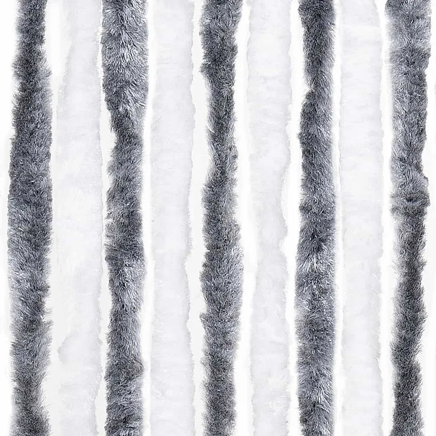 Moustiquaire Gris et blanc 56x200 cm Chenille - 6