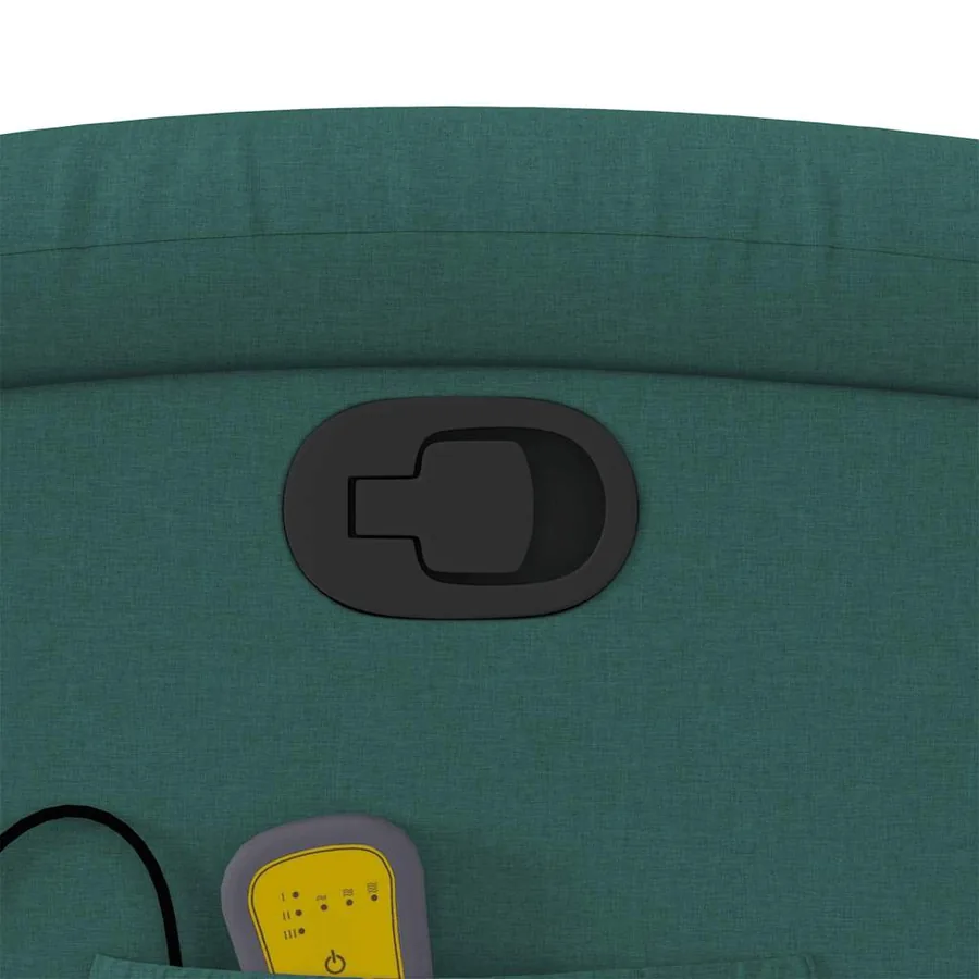 Fauteuil inclinable de massage vert foncé tissu - 10