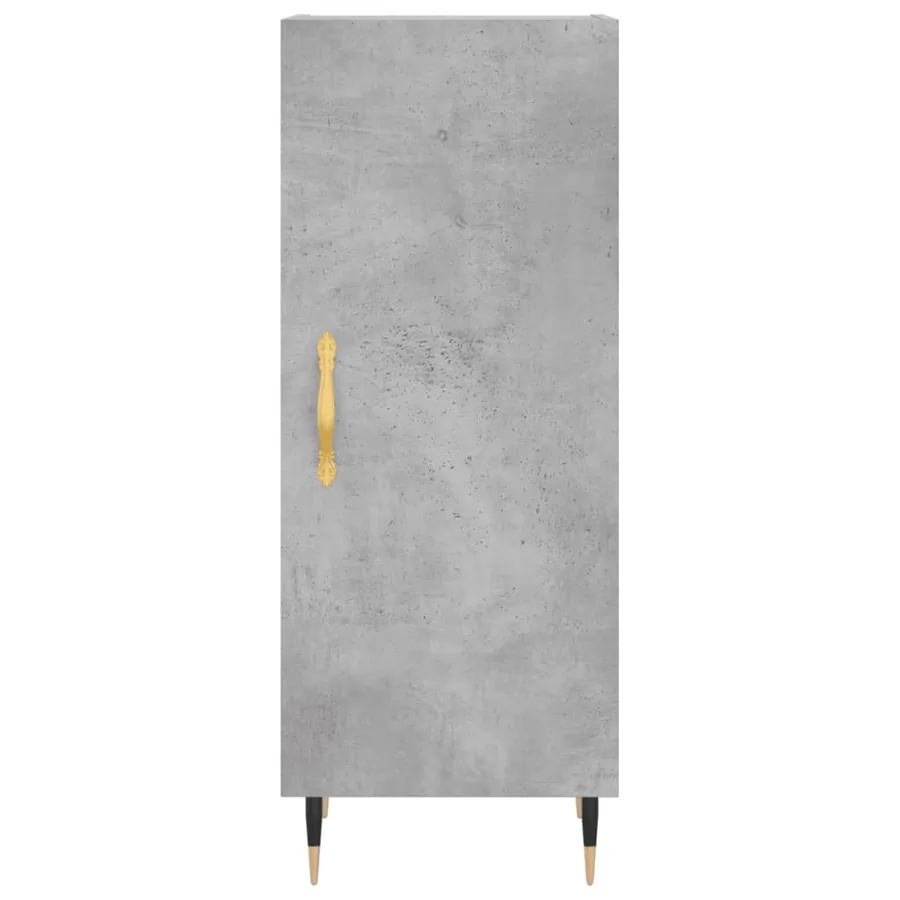 Buffet haut Gris béton 34,5x34x180 cm Bois d'ingénierie - 5