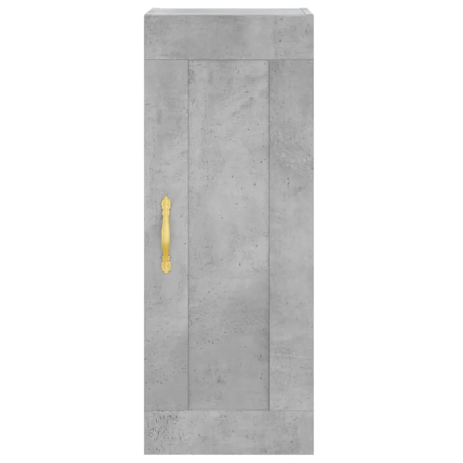 Buffet haut Gris béton 34,5x34x180 cm Bois d'ingénierie - 7