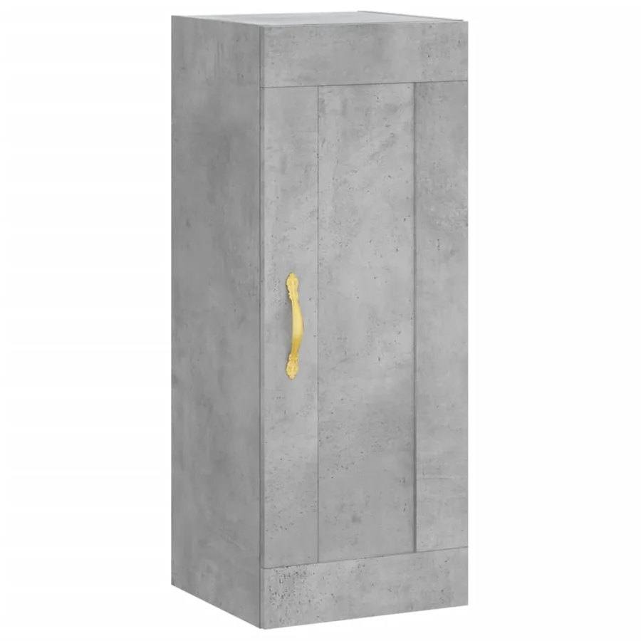 Buffet haut Gris béton 34,5x34x180 cm Bois d'ingénierie - 8