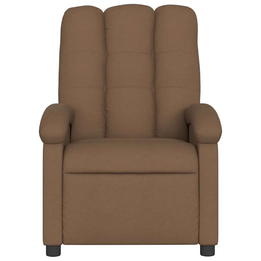 Fauteuil de massage inclinable Marron Tissu - 4