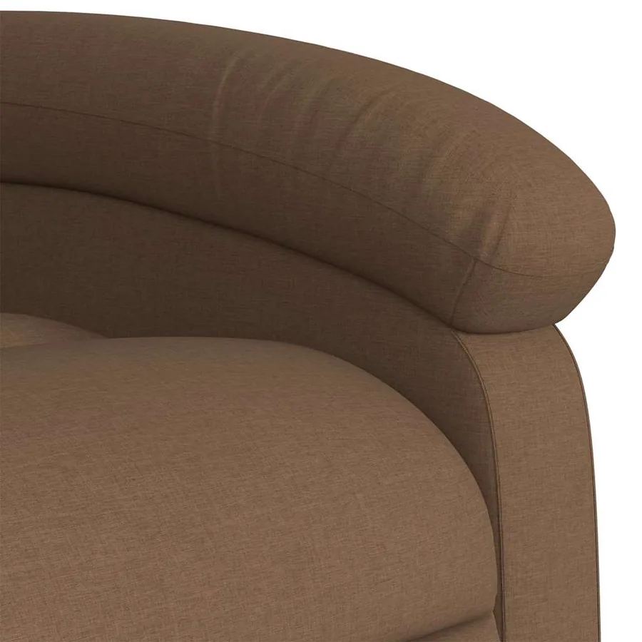 Fauteuil de massage inclinable Marron Tissu - 9