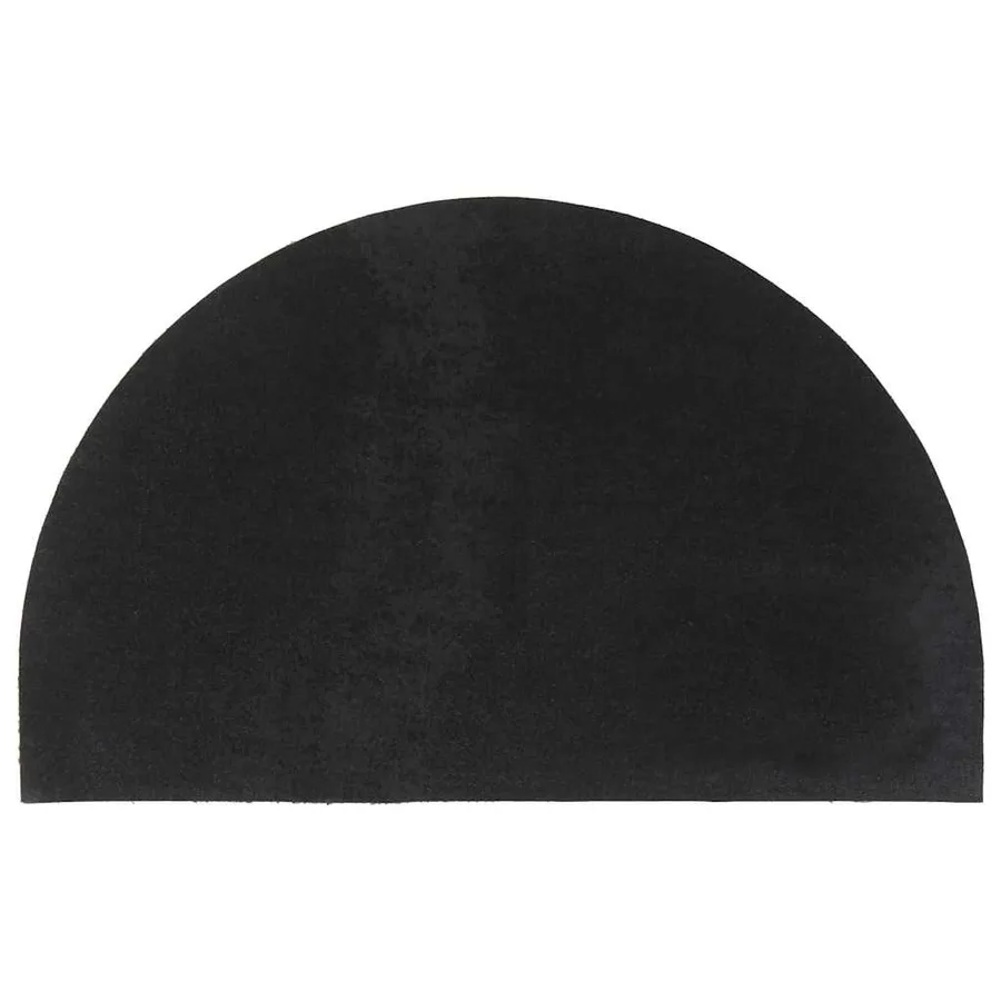Tapis de porte noir demi-rond 50x80 cm fibre de coco touffeté - 2