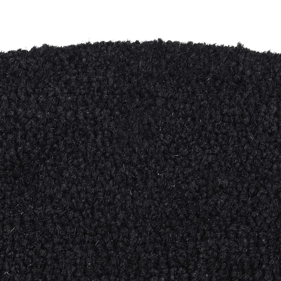 Tapis de porte noir demi-rond 50x80 cm fibre de coco touffeté - 3
