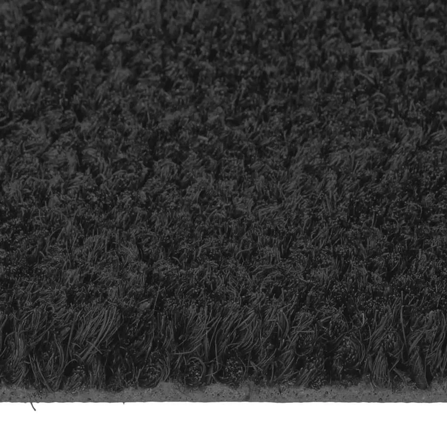 Tapis de porte noir demi-rond 50x80 cm fibre de coco touffeté - 4