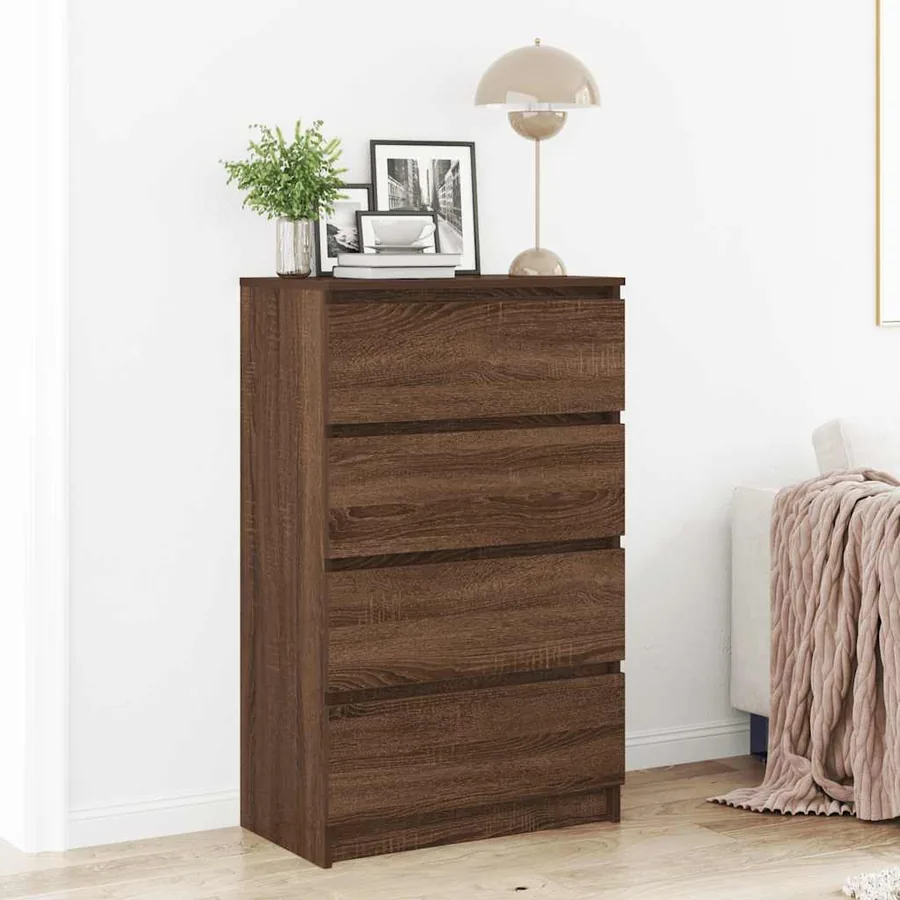Buffet Chêne marron 60x35x98,5 cm Bois d'ingénierie