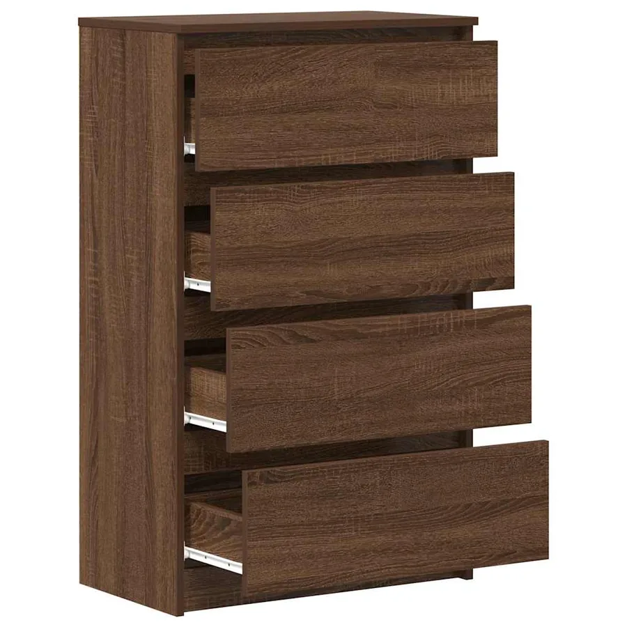 Buffet Chêne marron 60x35x98,5 cm Bois d'ingénierie - 5