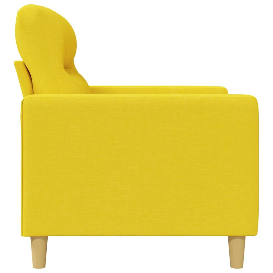 Canapé à 3 places Jaune clair 180 cm Tissu - 5
