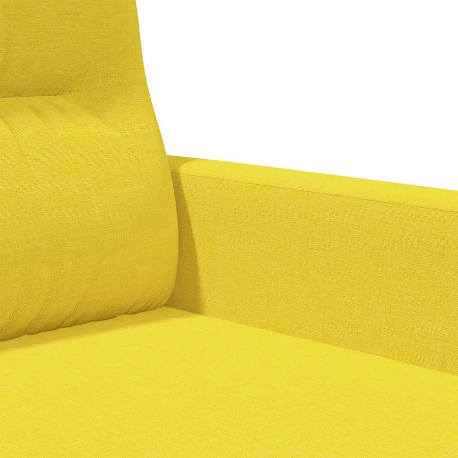 Canapé à 3 places Jaune clair 180 cm Tissu - 7
