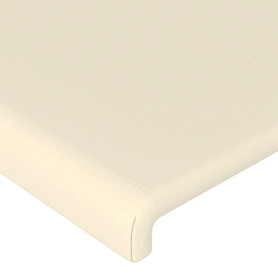 Cadre de lit avec tête de lit Crème 120x200 cm Similicuir - 10