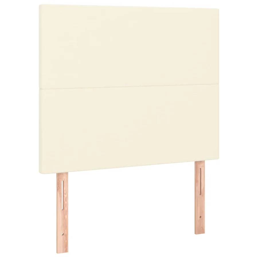 Cadre de lit avec tête de lit Crème 120x200 cm Similicuir - 9