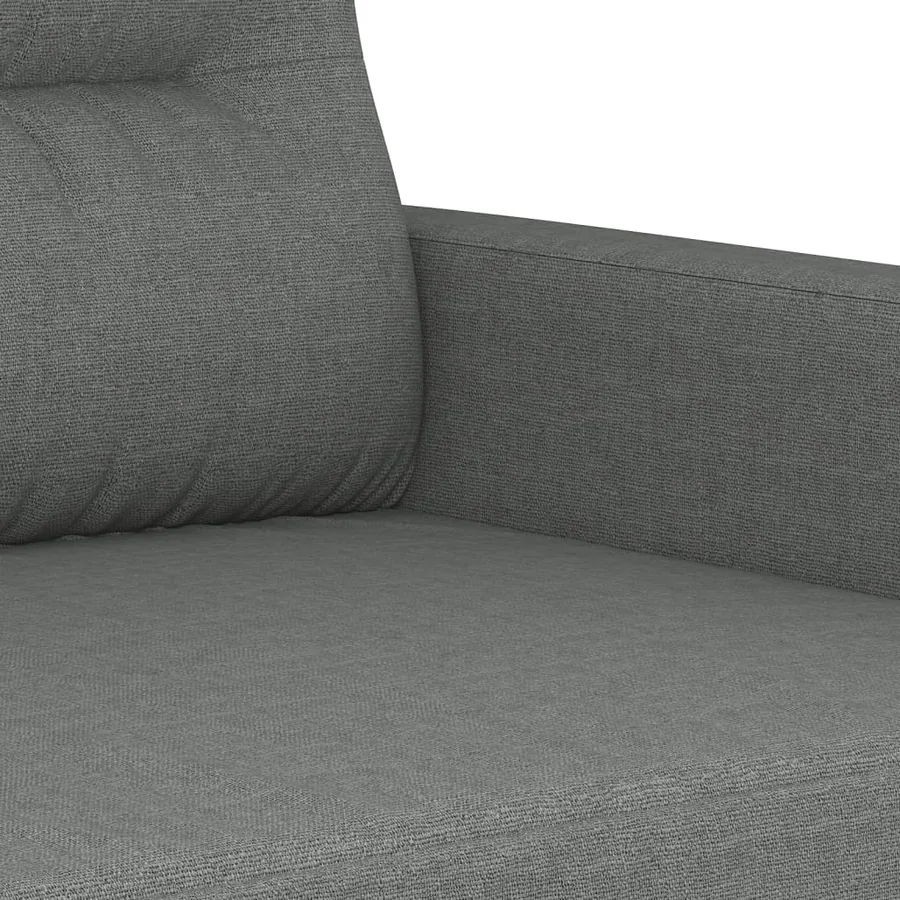 Ensemble de canapés 4 pcs avec coussins Gris foncé Tissu - 7
