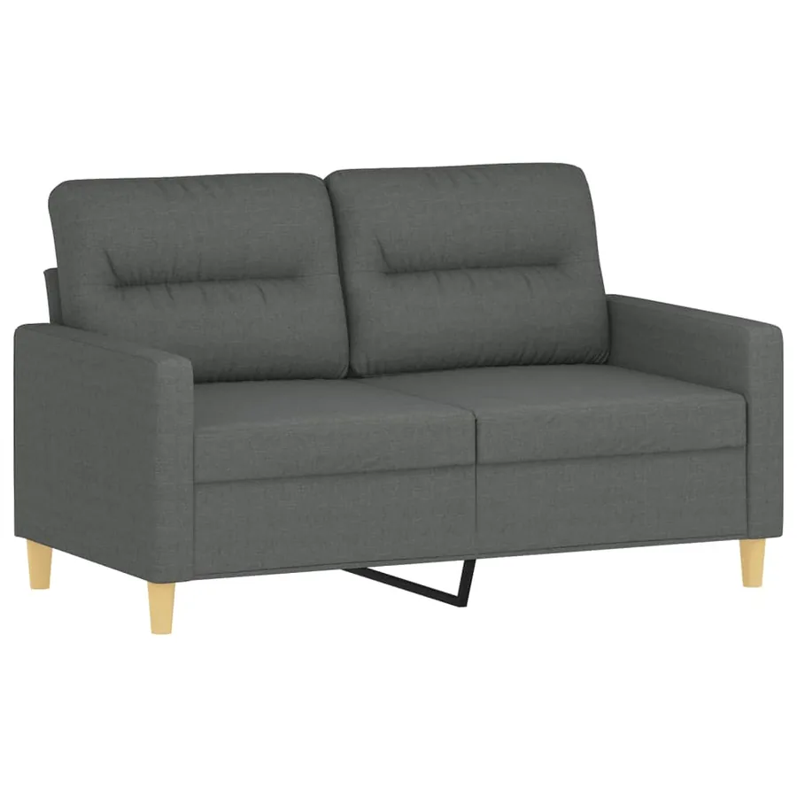 Ensemble de canapés 3 pcs coussins gris foncé tissu - 4