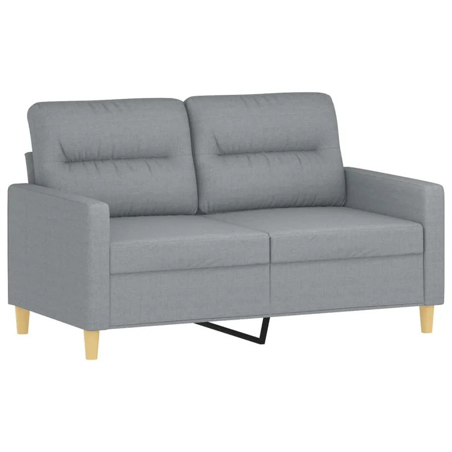 Ensemble de canapés 3 pcs avec coussins Gris clair Tissu - 3