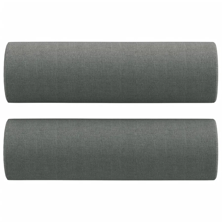 Ensemble de canapés 3 pcs coussins gris foncé tissu - 8