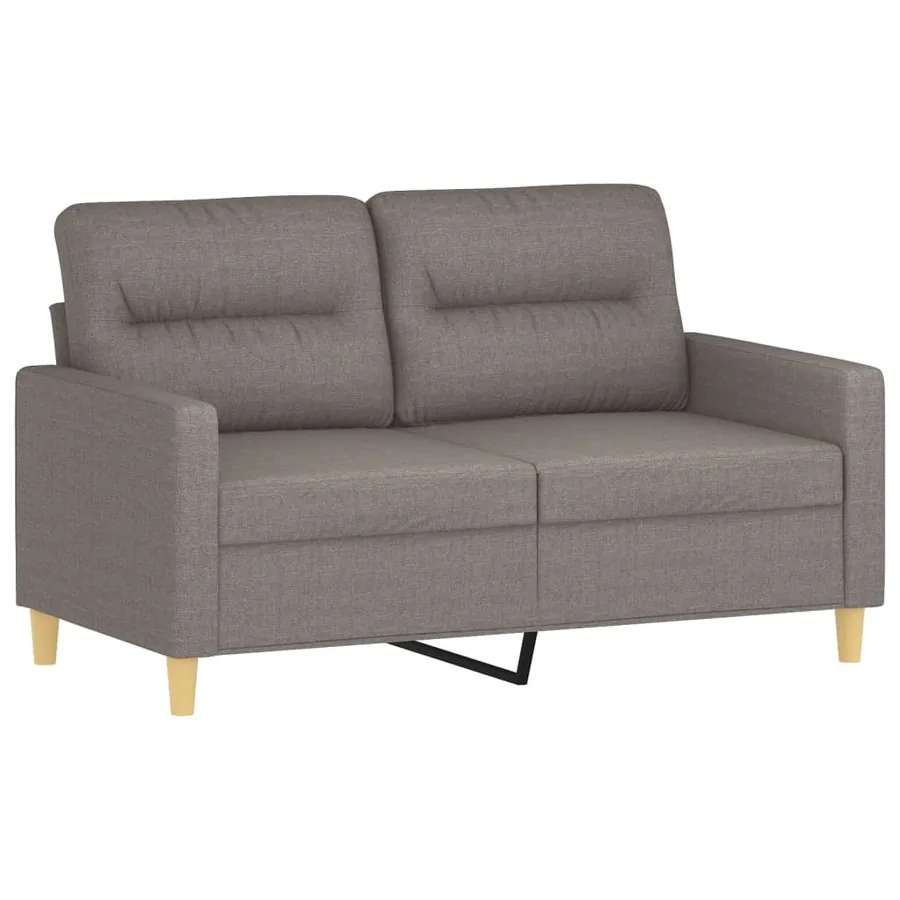 Ensemble de canapés 2 pcs avec coussins taupe tissu - 3