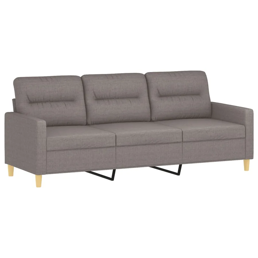 Ensemble de canapés 4 pcs avec coussins Taupe Tissu - 5