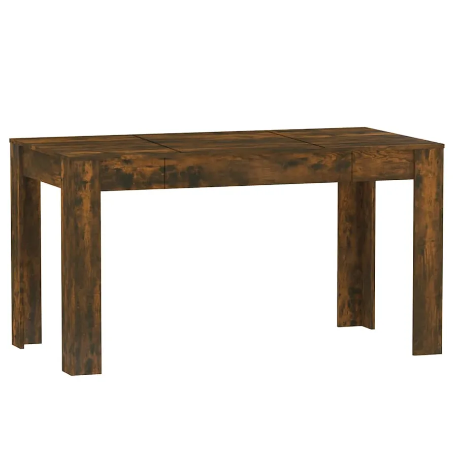 Table à manger chêne fumé 140x74,5x76 cm bois d'ingénierie - 2