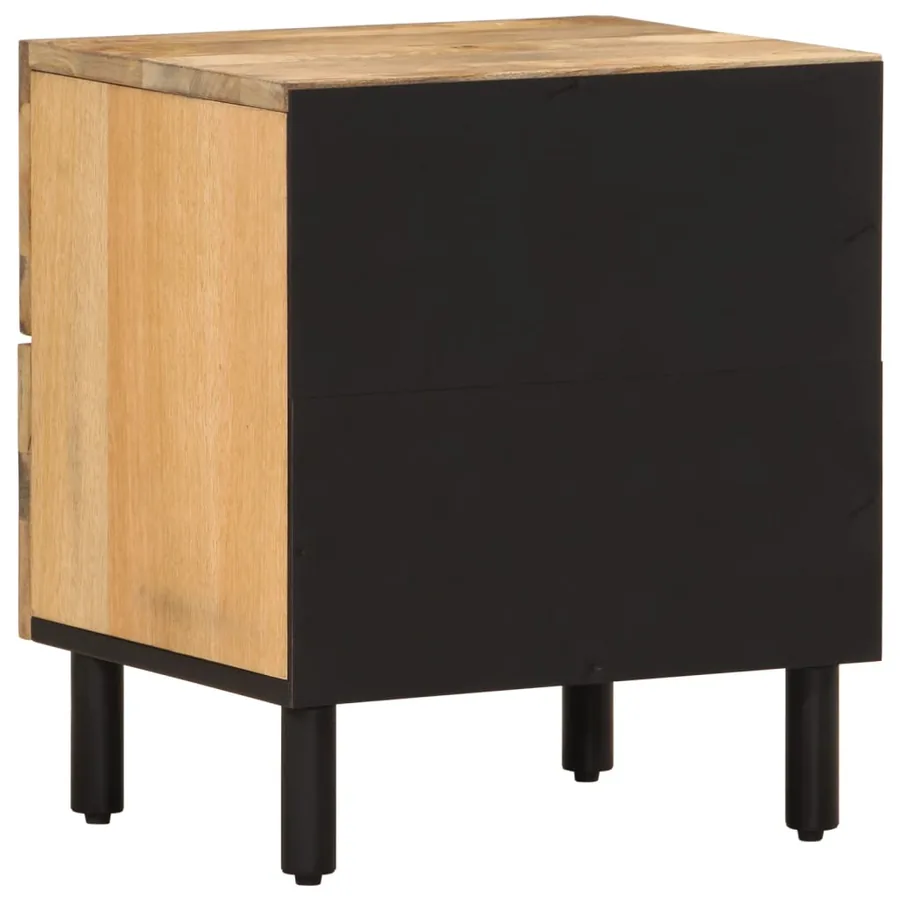Tables de chevet 2 pcs 40x33x46 cm Bois de manguier solide - 8
