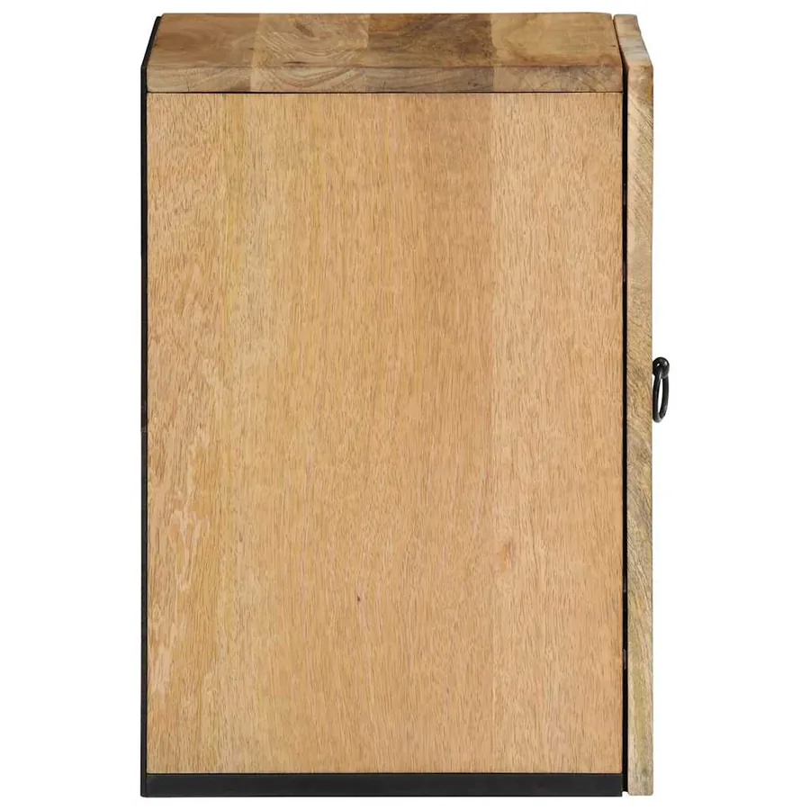 Armoire de salle de bain murale 38x33x48cm bois massif manguier - 4
