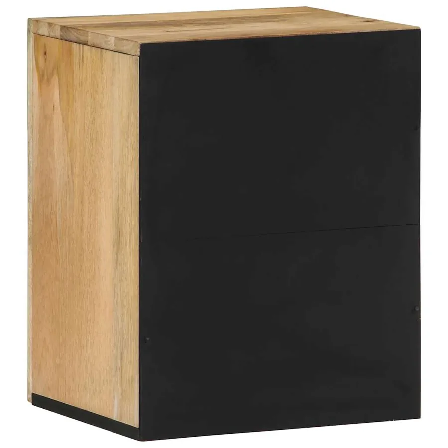 Armoire de salle de bain murale 38x33x48cm bois massif manguier - 5