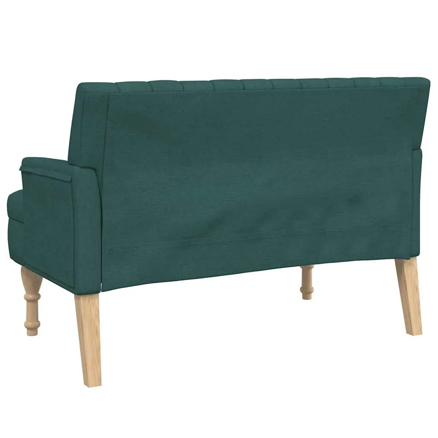 Banc avec coussins vert foncé 113x64,5x75,5 cm tissu - 6