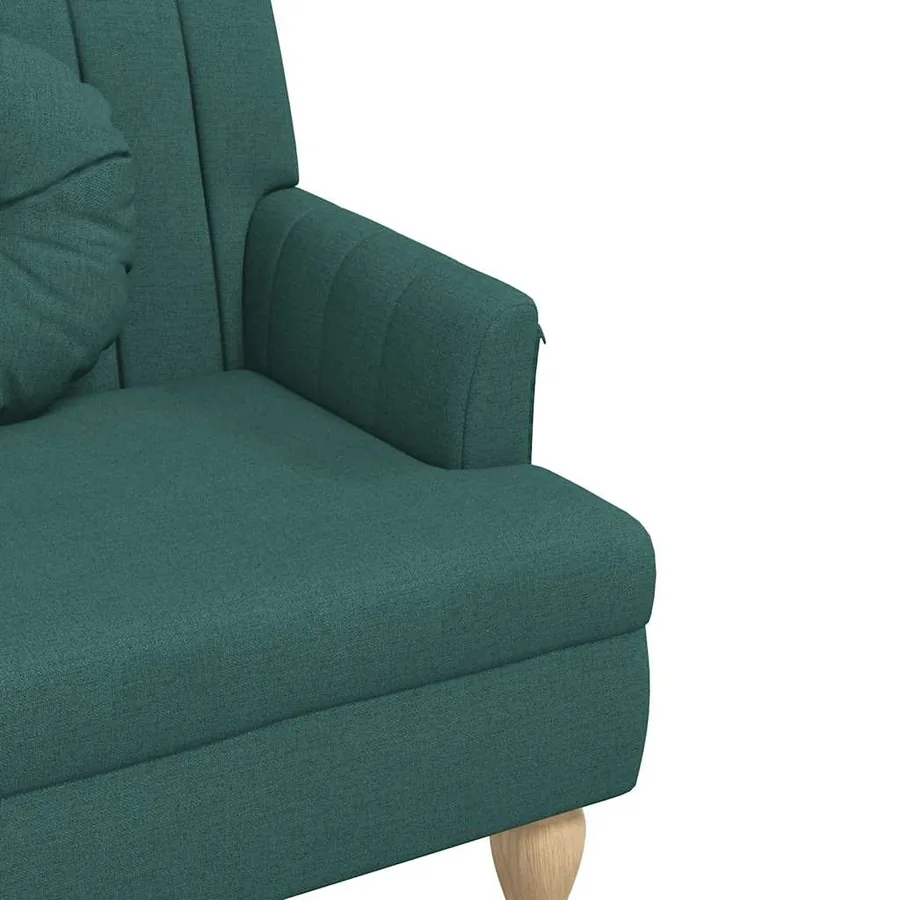 Banc avec coussins vert foncé 113x64,5x75,5 cm tissu - 7