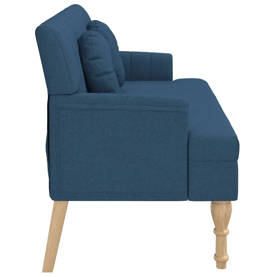 Banc avec coussins bleu 113x64,5x75,5 cm tissu - 4