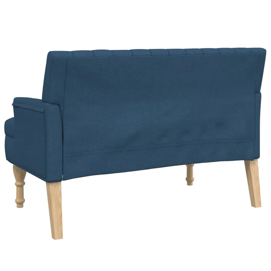 Banc avec coussins bleu 113x64,5x75,5 cm tissu - 5