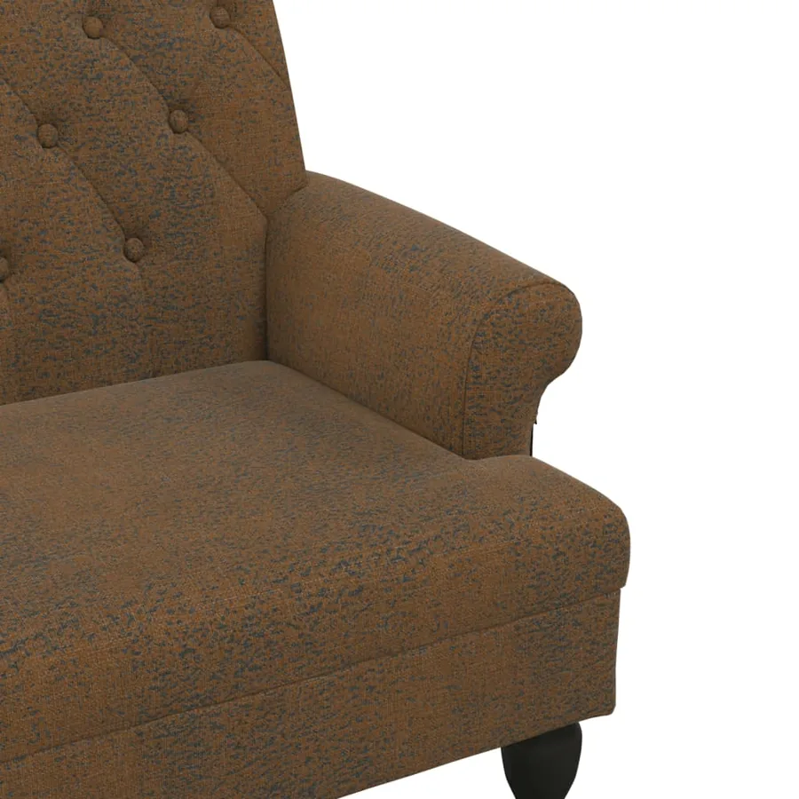 Banc avec dossier marron 120x62x75,5 cm similicuir daim - 6