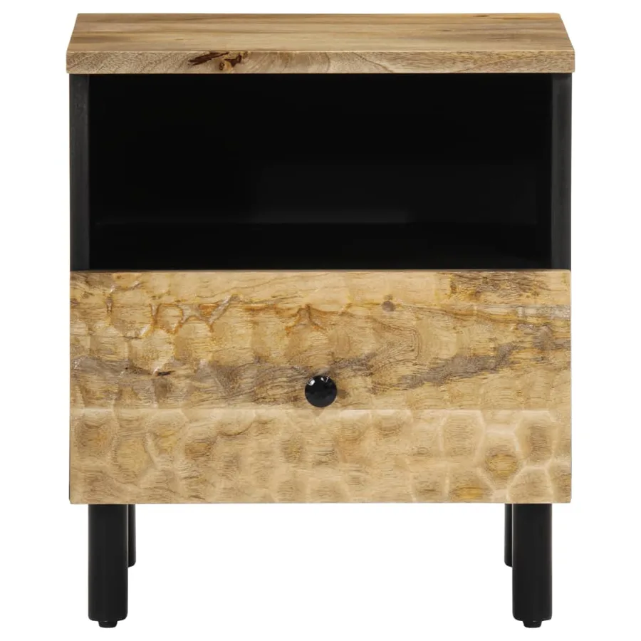 Table de chevet 40x33x46 cm Bois de manguier solide - 3