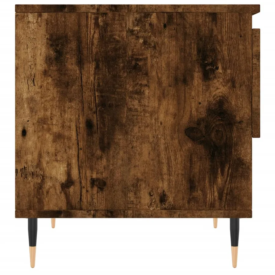 Tables basses 2 pcs chêne fumé 50x46x50 cm bois d'ingénierie - 8
