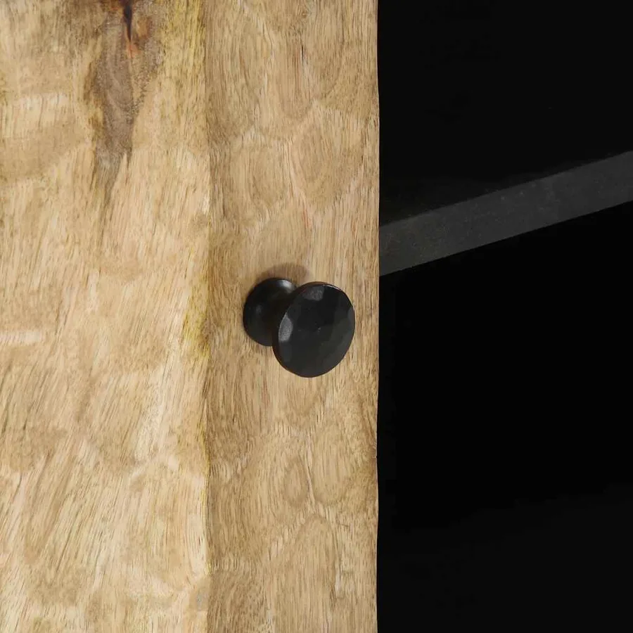 Meuble TV 80x31x46 cm bois massif de manguier - 8
