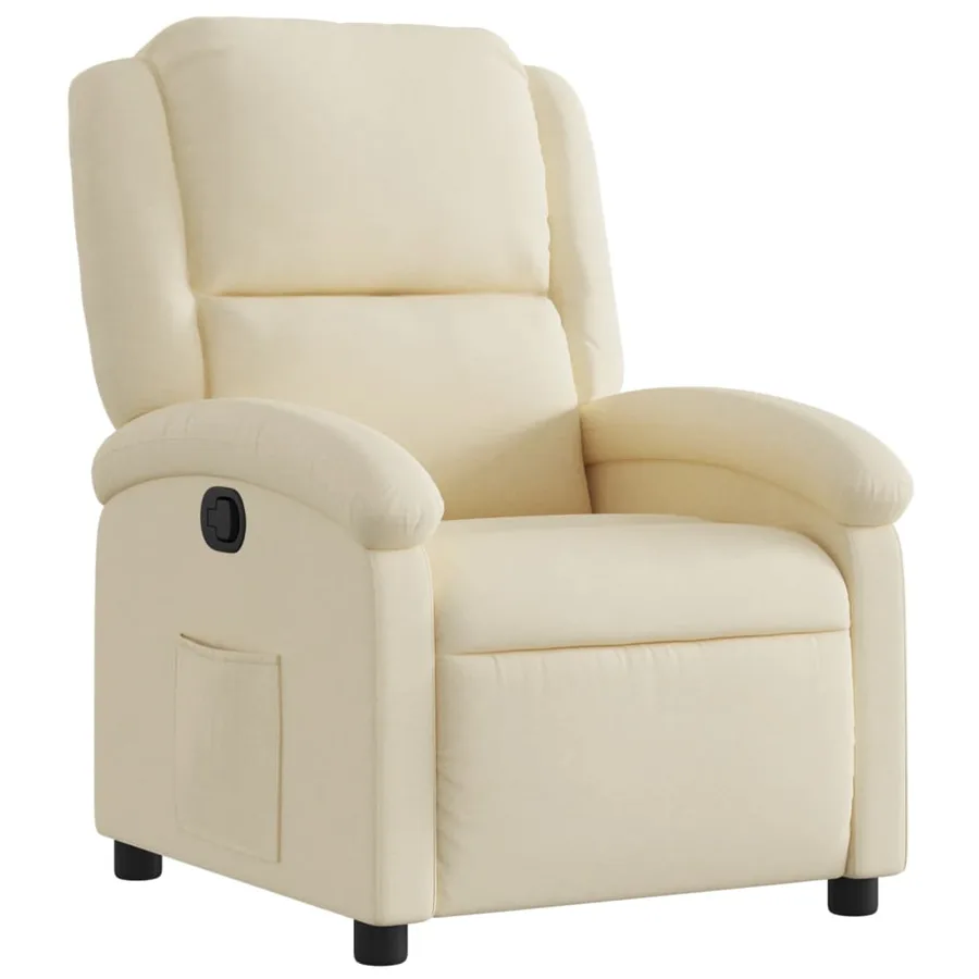 Fauteuil inclinable Crème Tissu - 2