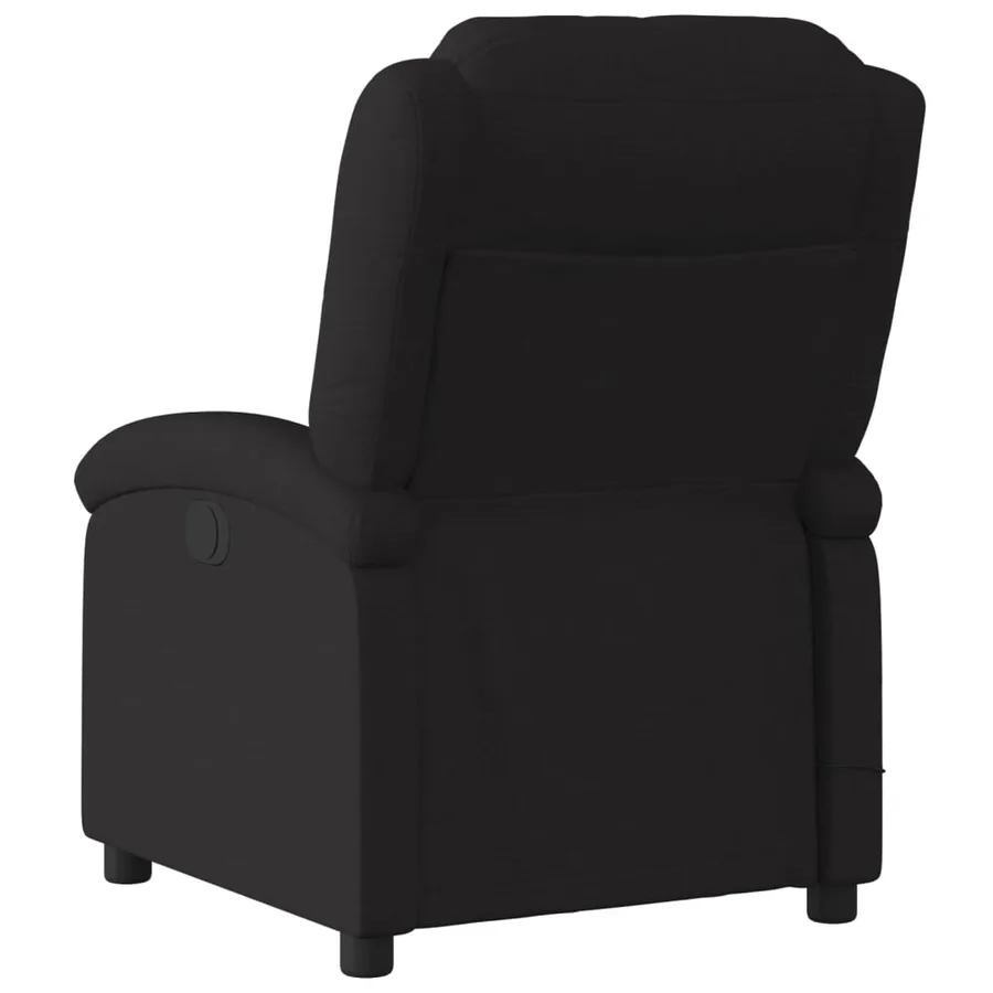 Fauteuil de massage inclinable en tissu noir - 4