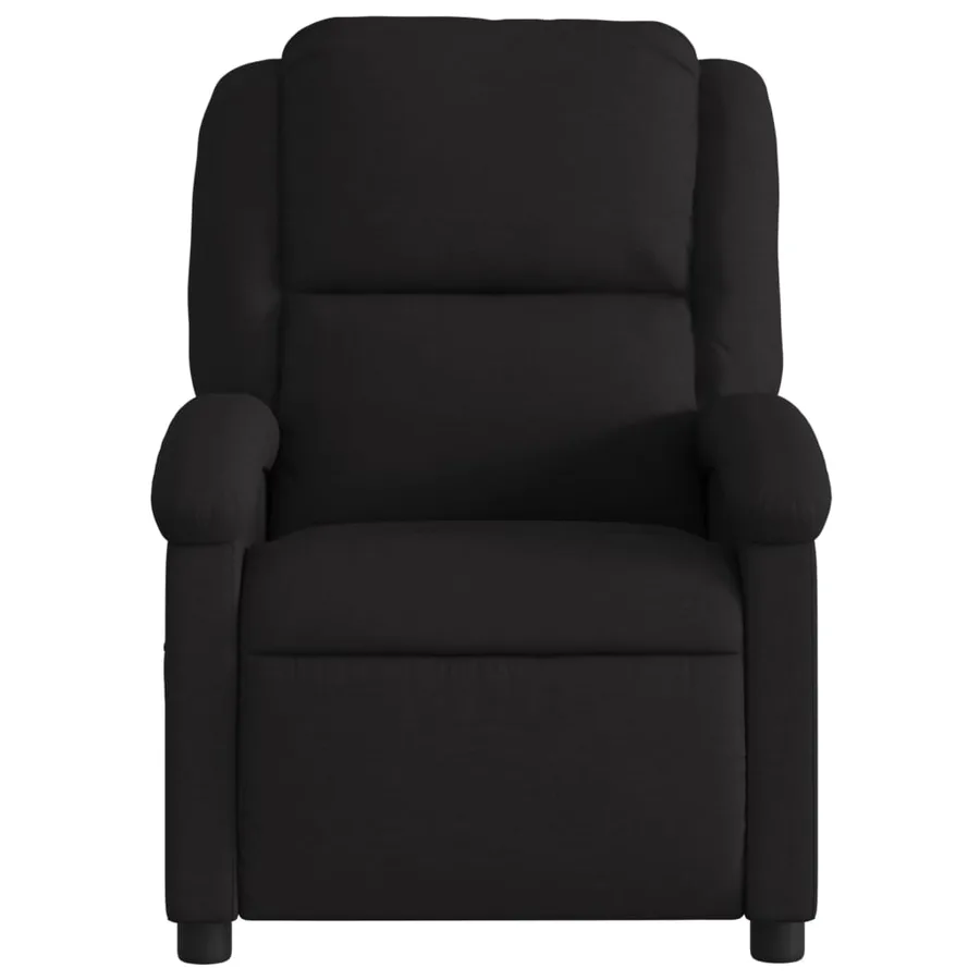 Fauteuil de massage inclinable en tissu noir - 7