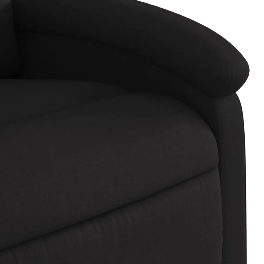 Fauteuil de massage inclinable en tissu noir - 9