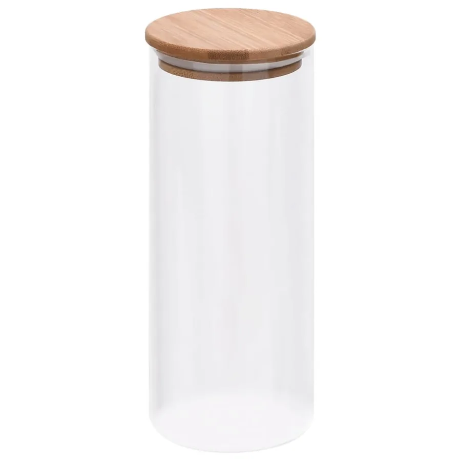 Pots de conservation en verre couvercle en bambou 6 pcs 1000 ml - 2