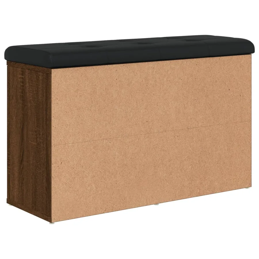 Banc à chaussures chêne marron 82x32x50 cm Bois d'ingénierie - 5