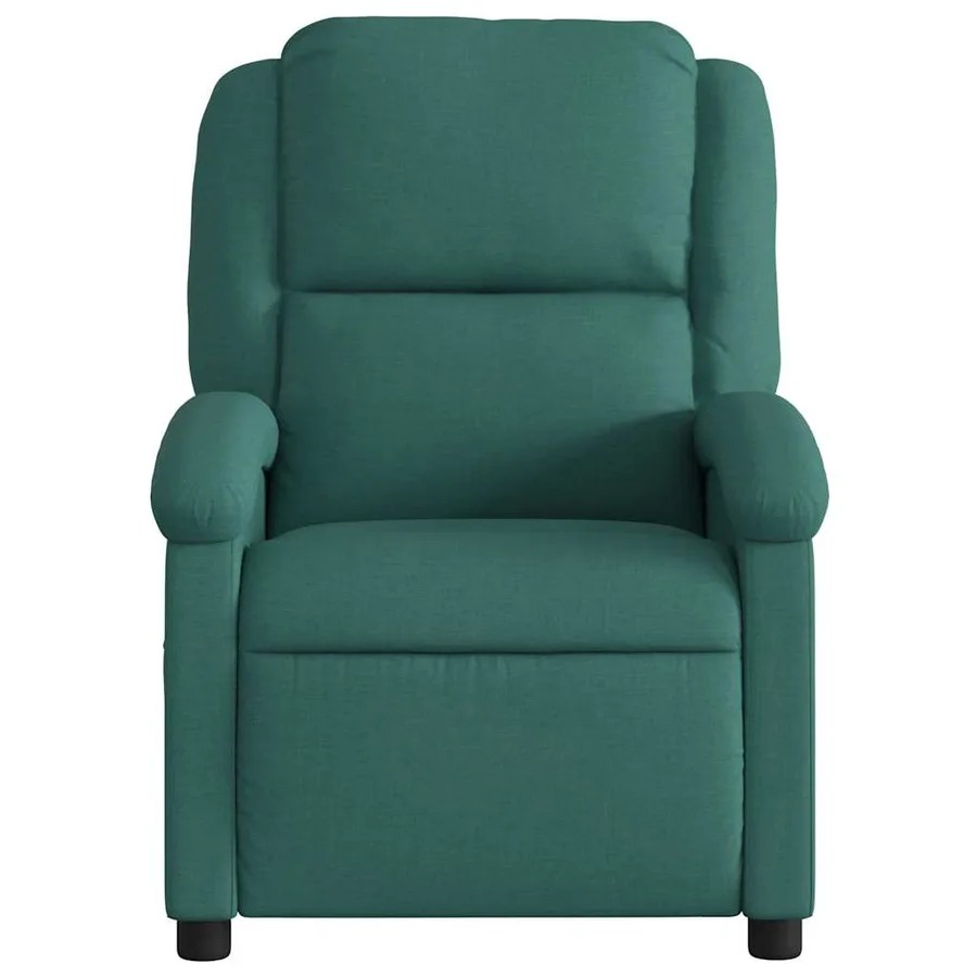 Fauteuil de massage inclinable Vert foncé Tissu - 4