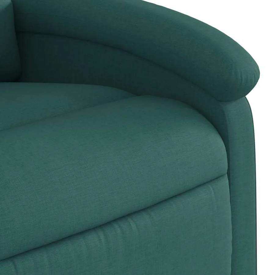 Fauteuil de massage inclinable Vert foncé Tissu - 9