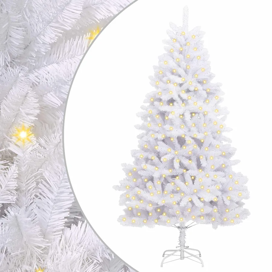 Sapin de Noël artificiel avec 300 LED Blanc 240 cm PVC et métal - 2