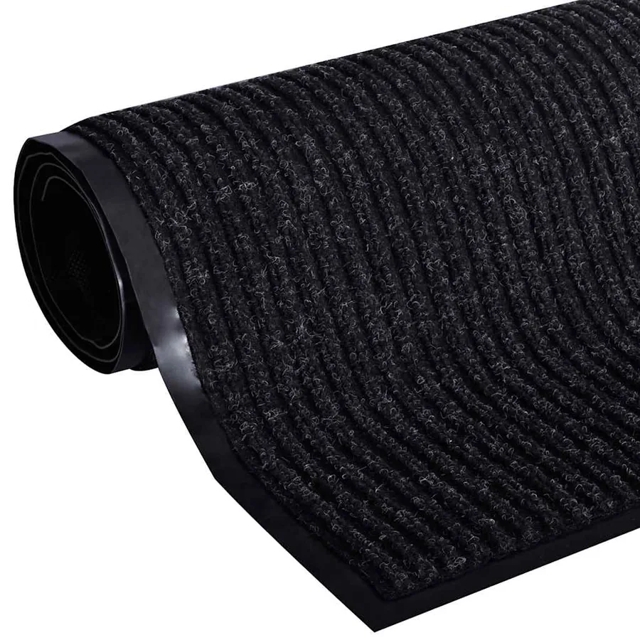 Tapis d'entrée noir 90 x 60 cm PVC - 2
