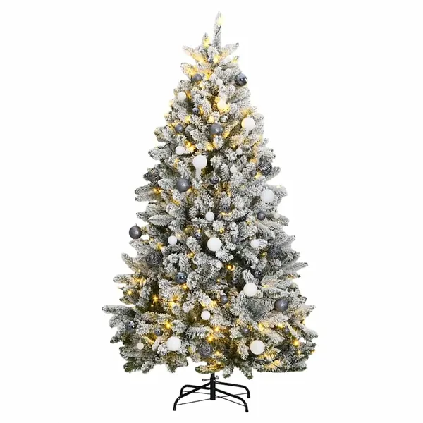 Sapin de Noël artificiel articulé 300 LED et boules 240 cm