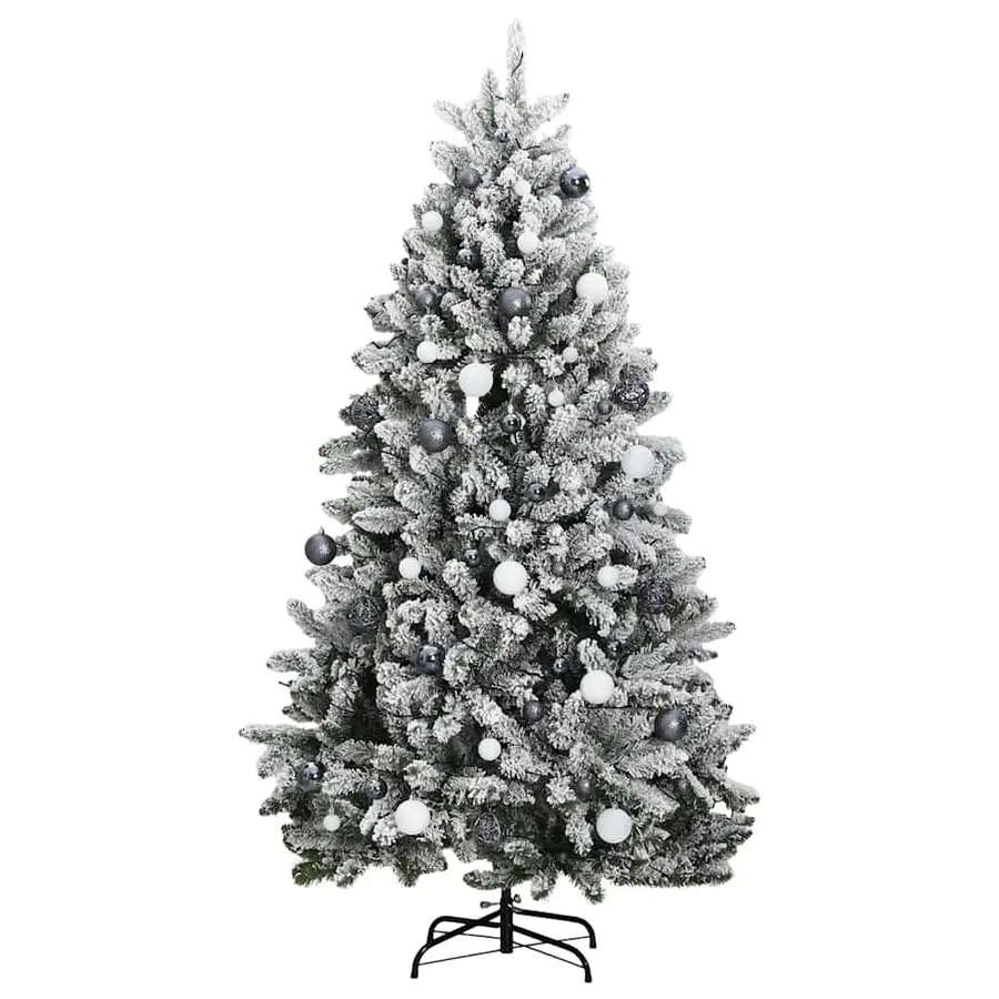 Sapin de Noël artificiel articulé 300 LED et boules 240 cm - 4