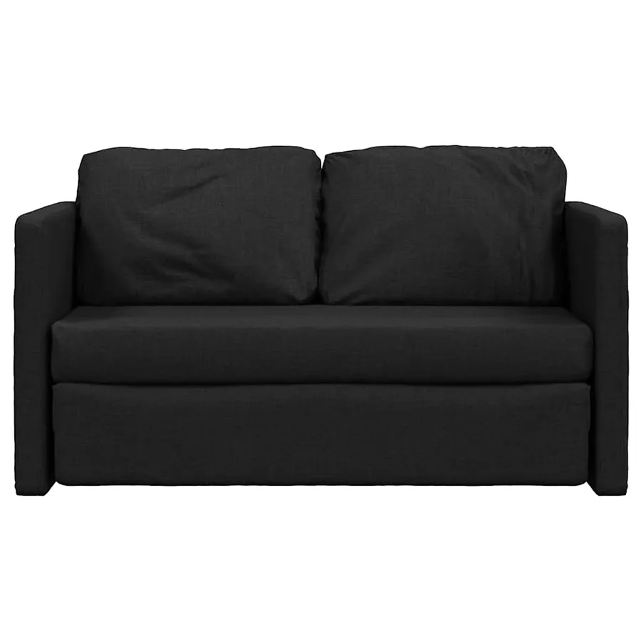 Canapé-lit 2 en 1 noir 112x174x55 cm tissu - 5